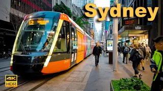 Sydney Australia Walking Tour - George Street Evening Rush 4K R