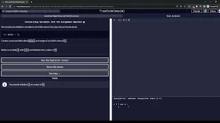 Initializing Variables with the Assignment Operator Freecodecamp