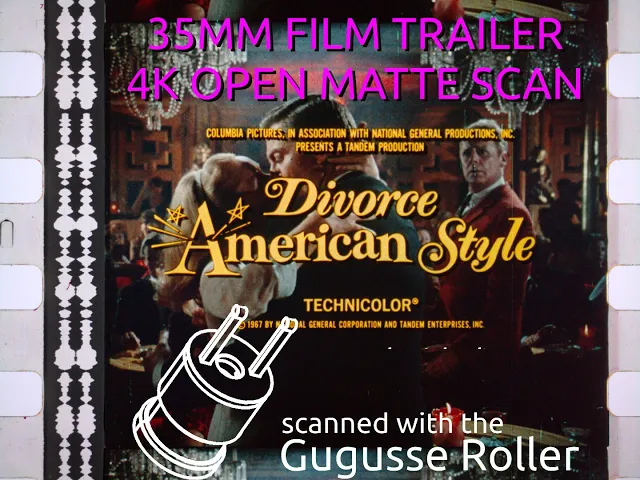 Divorce American Style (1967) 35mm film trailer, flat open matte, 4K