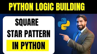 Square Star Pattern in Python Pattern Printing Q3 Python Logic Building for Beginners