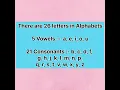 English Grammar How many Vowels and Consonants