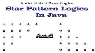How to Print star patterns in Java - develop star pattern logics