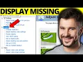 How To Fix NVIDIA Control Panel Display Settings Missing or Not Showing
