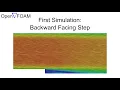 OpenFOAM First Simulation Tutorial Backward Facing Step
