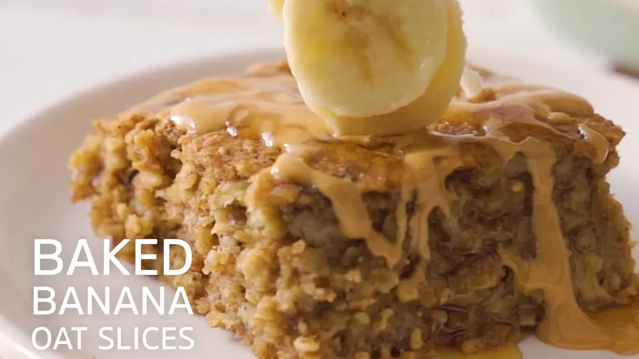 Baked Banana Oat Slices