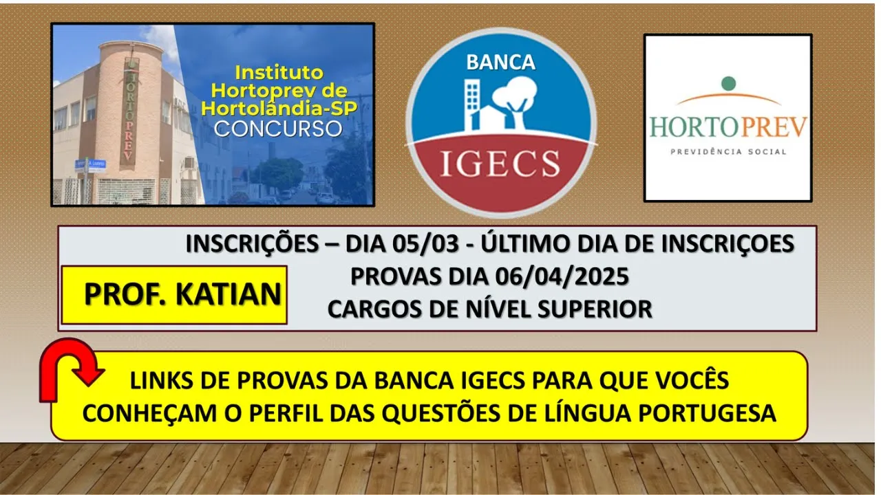 IGECS - Concurso Hortoprev - Instituto de Previdência dos Servidores Públicos de Hortolândia/SP