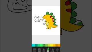 HOW TO COLORING A DINOSAUR DRAGON Fun Easy coloring pages for kids