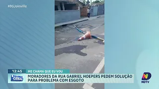 Moradores da Rua Gabriel Hoepers cobram solução para problema de esgoto
