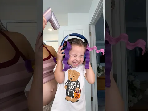 2 year old wants be EXACTLY like OLDER SISTER?!?🥲#shorts #cute #hairstyle