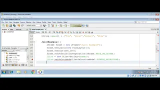 Java Swing JList with ListSelectionListener Example