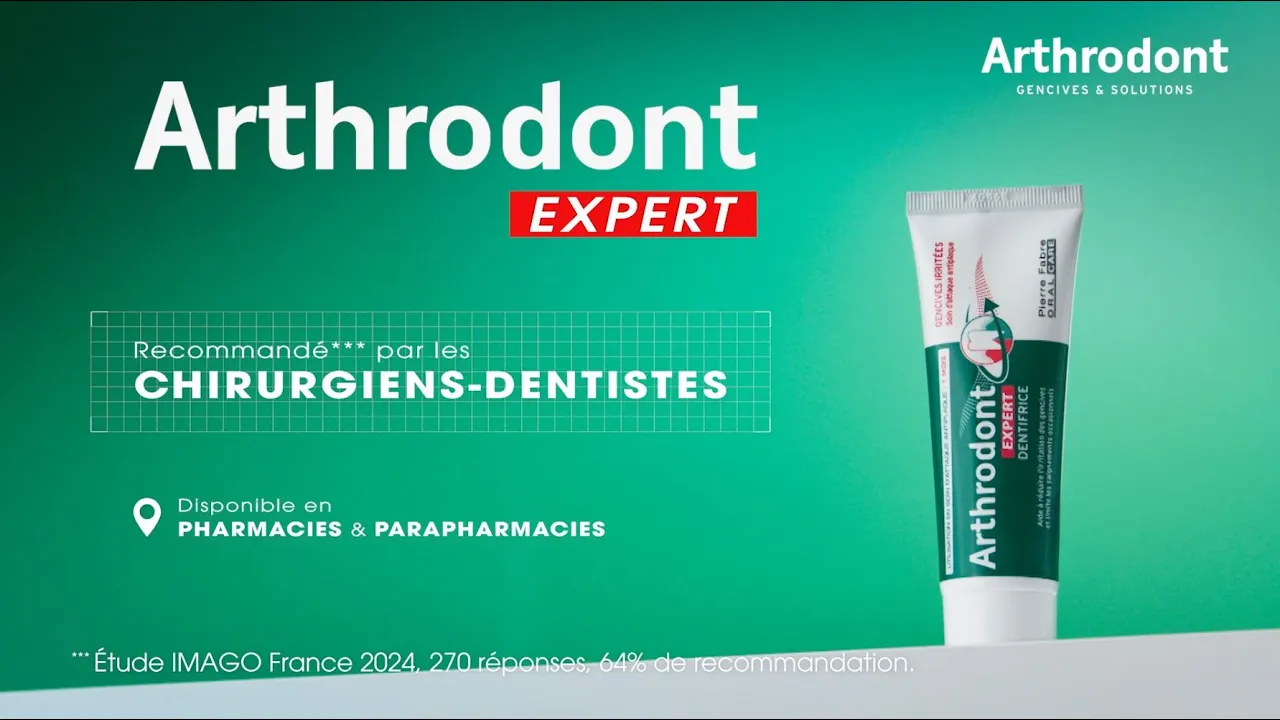 Pierre Fabre Oral Care Corporate — Arthrodont Expert - Soin anti-irritation et anti-plaque (YouTube video ad)