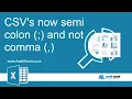 Excel CSV semi colon instead of comma - how to handle it