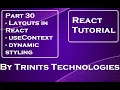 Part 30 React Tutorial Layouts in React Display sidebar and header based on React Context