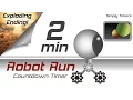 2 min racing robot countdown timer with exploding ending