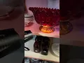 Moon Stars Amberina by Smith Glass Co Glass Compote