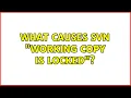 What causes SVN Working copy path is locked 2 Solutions