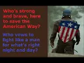 Captain America - The Star Spangled Man with a Plan w/ lyrics