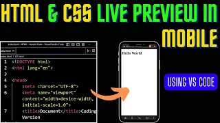 HTML CSS Live in Mobile How to Use VS Code to Live HTML and CSS on Mobile