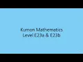 Kumon Mathematics E23a E23b