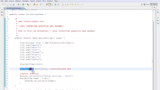 HOW TO SORT AN ARRAYLIST IN JAVA DEMO