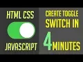 Create Toggle Switch in 4 Minutes by Using HTML CSS and