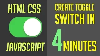 Create Toggle Switch in 4 Minutes by Using HTML CSS and