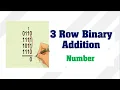 How To Add 3 Rows Binary Numbers Make Easy