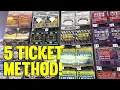 WINNING with the 5 TICKET METHOD Lottery Scratch Off Tips