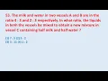 53 The milk and water in two vessels A and B are in the ratio 4 3 and 2 3 respectively edu214