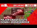 Major crash shuts down I-95 in Elkridge