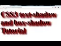css3 tutorial - Text Shadow CSS Text Shadow