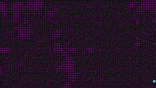 Satisfying Neon Maze Generation Recursive Backtracker - 4K Visualization