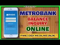 Metrobank Balance Inquiry Online How to check Metrobank Balance Online Metrobank Online Banking
