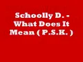 Schoolly D - What Does It Mean ( p.s.k. )