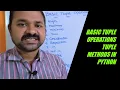 Basic Tuple Operations Tuple Methods in Python Programming