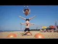 Download Lagu Amazing Yoga Ball Tricks at the Beach | People Are Awesome