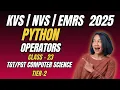 Class 23 Python Operators Arithmetic Logical Relational NVS TGT PGT CS