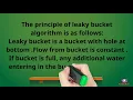 Leaky bucket algorithm
