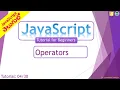 JavaScript Tutorial Operators