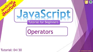 JavaScript Tutorial Operators