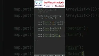 Java Program 47 HashMap with multiple values under same key