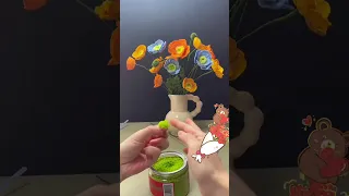 Corn poppy flowers tutorial how to make pipe cleaner flower DIY gift ideas for friends
