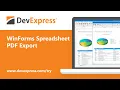 WinForms Spreadsheet PDF Export