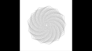 Discrete polygonal spiral Hexagonal using Python Turtle
