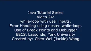 EECS1021 Java Tutorial 24
