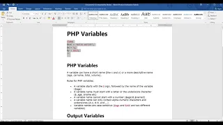 PHP Variables and Variables Scope How to Learn PHP
