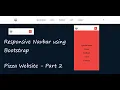 Responsive Navbar using HTML CSS Bootstrap jQuery - Pizza Website Part 2