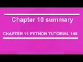 Chapter 11 summary Python tutorial 149