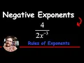 How to Simplify a Negative Exponent - BE CAREFUL