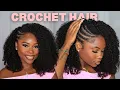 Side Braid With Curly Crochet Hair Tutorial Easy Protective Style Eayon Hair